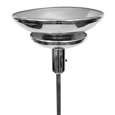 Streamline 1930s Chrome Two Tier Torchiere Floor Lamp