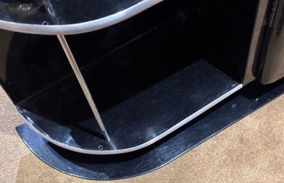 Streamline Art Deco Bar Cabinet Metal Chrome