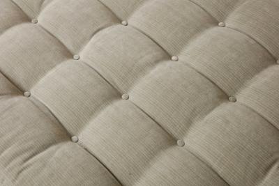 Strie Velvet Tufted Ottoman
