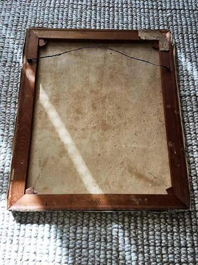 Striking Art Deco Modernist Cubist Building Painting