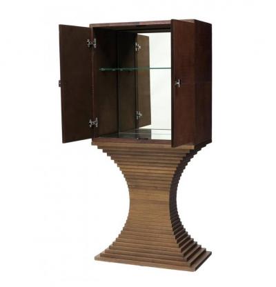 Striking Moderne English Leather Bar