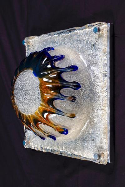 Striking Original Pair of Patchwork Sconces by Toni Zuccheri for Venini 1970s