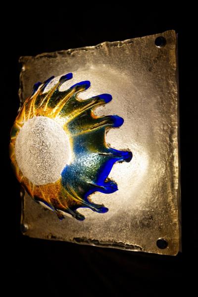 Striking Original Pair of Patchwork Sconces by Toni Zuccheri for Venini 1970s