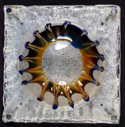 Striking Original Pair of Patchwork Sconces by Toni Zuccheri for Venini 1970s