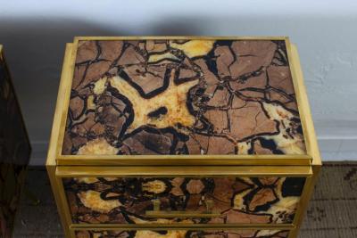 Striking Pair of Mid Century style Night Stands or Side Tables