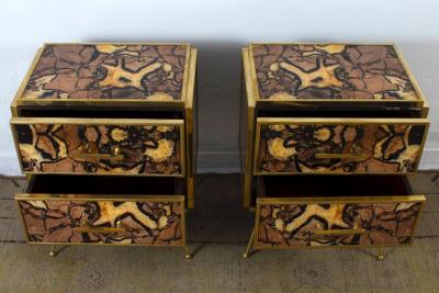 Striking Pair of Mid Century style Night Stands or Side Tables