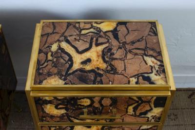 Striking Pair of Mid Century style Night Stands or Side Tables