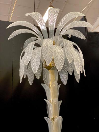 Striking Palmette Murano Glass Floor Lamp