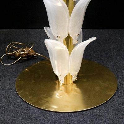 Striking Palmette Murano Glass Floor Lamp
