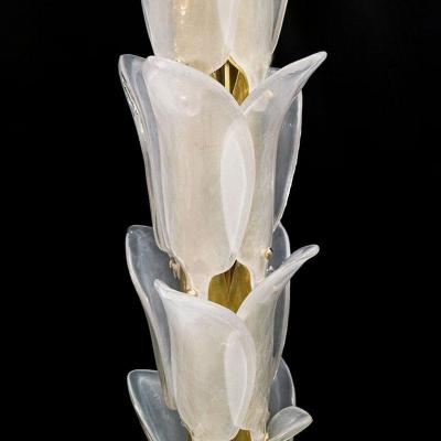 Striking Palmette Murano Glass Floor Lamp