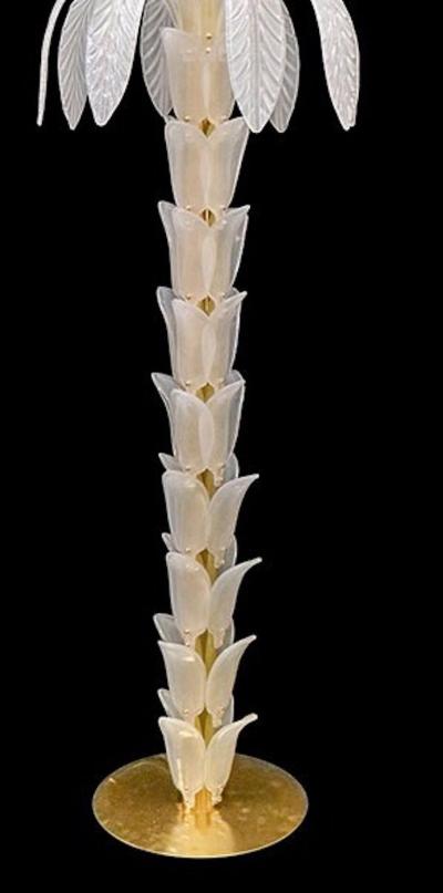 Striking Palmette Murano Glass Floor Lamp
