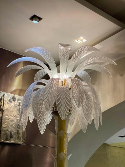 Striking Palmette Murano Glass Floor Lamp