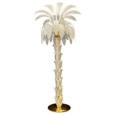 Striking Palmette Murano Glass Floor Lamp
