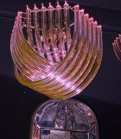 Striking Pink Murano Curvati Ceiling Light or Flush Mount 1990