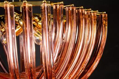 Striking Pink Murano Curvati Ceiling Light or Flush Mount 1990