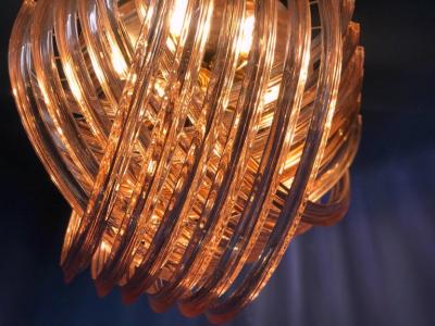 Striking Pink Murano Curvati Ceiling Light or Flush Mount 1990