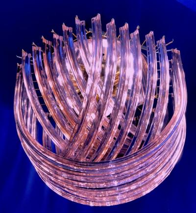 Striking Pink Murano Curvati Ceiling Light or Flush Mount 1990