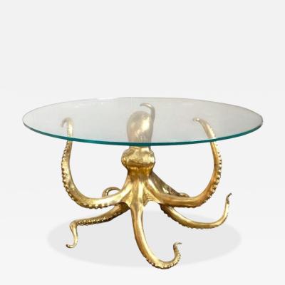 Striking Sculptural Octopus Gilt Bronze Center or Dining Table