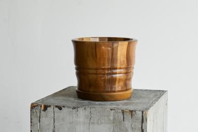 Striped Antique Vase in Solid Wood 19th Century