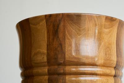 Striped Antique Vase in Solid Wood 19th Century