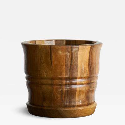 Striped Antique Vase in Solid Wood 19th Century