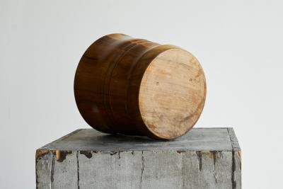 Striped Antique Vase in Solid Wood 19th Century