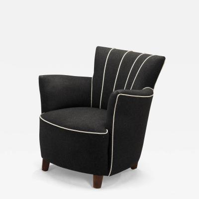 Striped Black Armchair Europe 20th Century