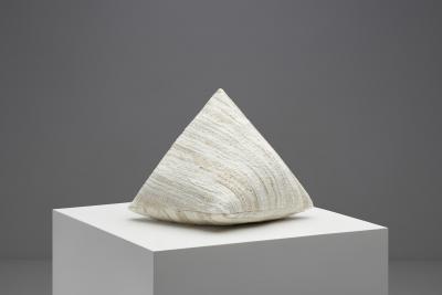 Striped Geometric Accent Pillow