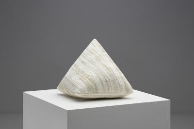 Striped Geometric Accent Pillow