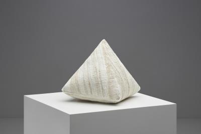 Striped Geometric Accent Pillow