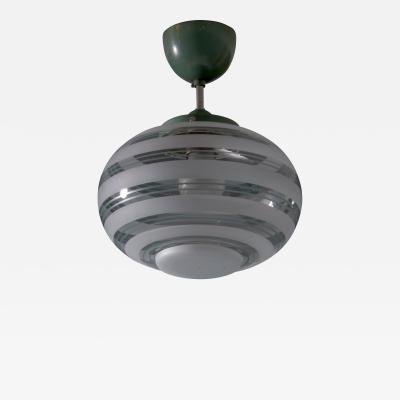 Striped glass pendant lamp