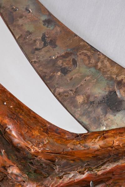 Stuart Mathews Abstract Mid Century Modern Mountain Landscape Wall Sculpture