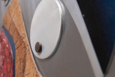 Stuart Mathews Abstract Mixed Media Wall Sculpture Diptych