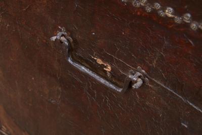 Studded Leather Travel Chest