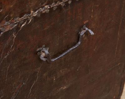 Studded Leather Travel Chest