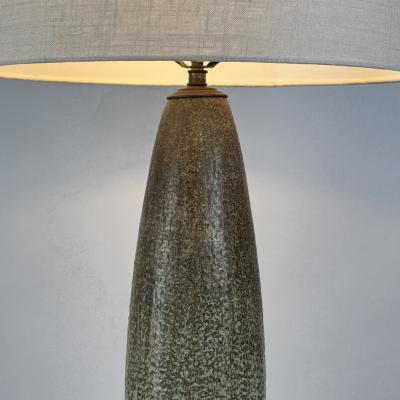 Studio Ceramic Lamp with Custom Linen Shade and Diffuser