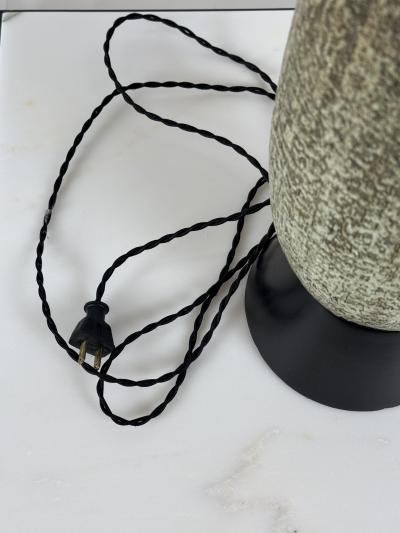 Studio Ceramic Lamp with Custom Linen Shade and Diffuser