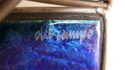 Studio Del Campo Del Campo Brutalist Seascape Wall Sculpture in Steel and Enamel 1978
