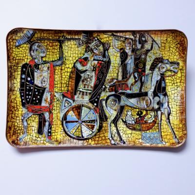Studio Del Campo Studio del campo enamel on copper wall hanging platter Italy