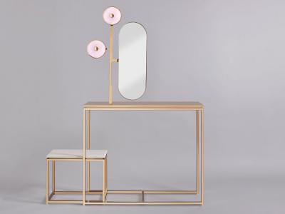 Studio MVW JinShi Pink Jade Luminous Console With Bench