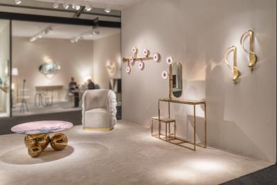 Studio MVW JinShi Pink Jade Luminous Console With Bench
