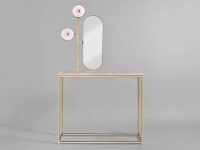 Studio MVW JinShi Pink Jade Luminous Console with Pink Jade Top