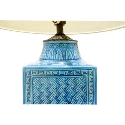 Studio Made Ceramic Table Lamp with Chinese Motifs 1950s