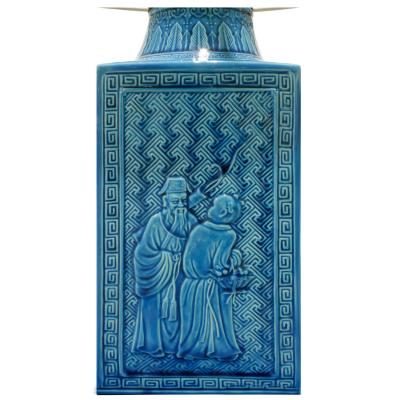 Studio Made Ceramic Table Lamp with Chinese Motifs 1950s