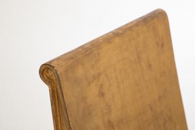 Studio Metal Faux Gold Leaf Patina Occasional Chair