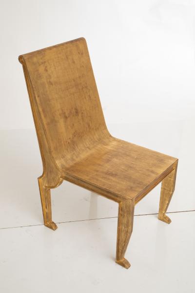 Studio Metal Faux Gold Leaf Patina Occasional Chair