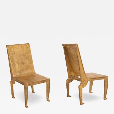 Studio Metal Faux Gold Leaf Patina Occasional Chair