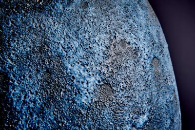 Studio Pottery Vase with Crater Glaze