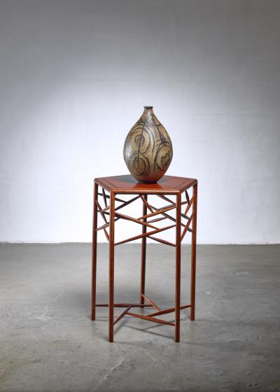 Studio craft wood side table American 1960s