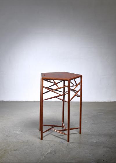 Studio craft wood side table American 1960s